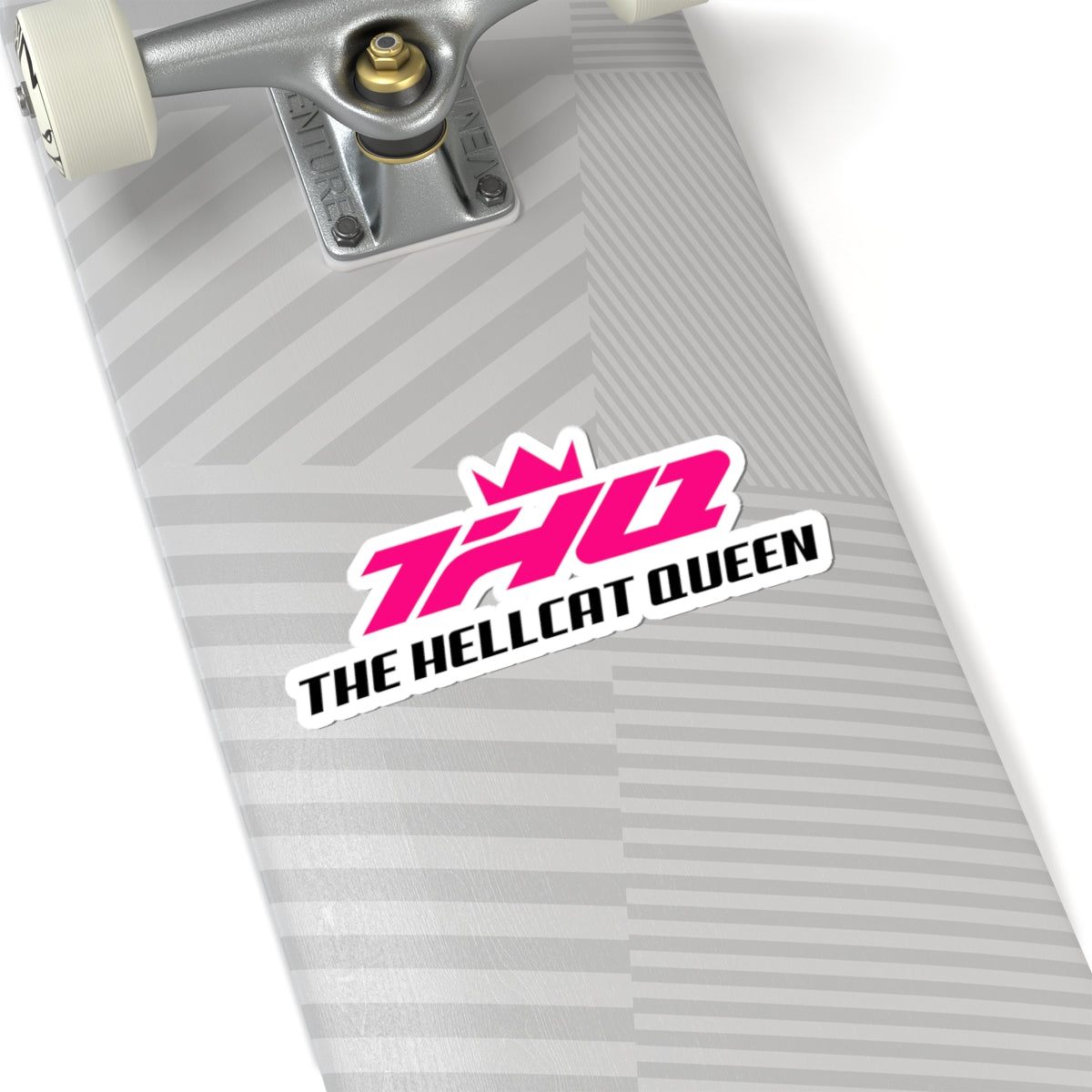 Hellcat Queen Kiss-Cut Sticker | THQ Crown Logo Decal | Pink