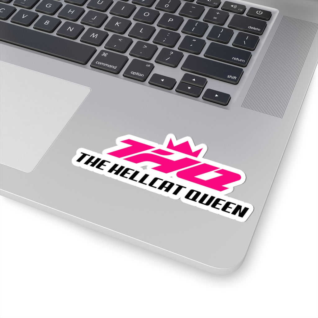 Hellcat Queen Kiss-Cut Sticker | THQ Crown Logo Decal | Pink