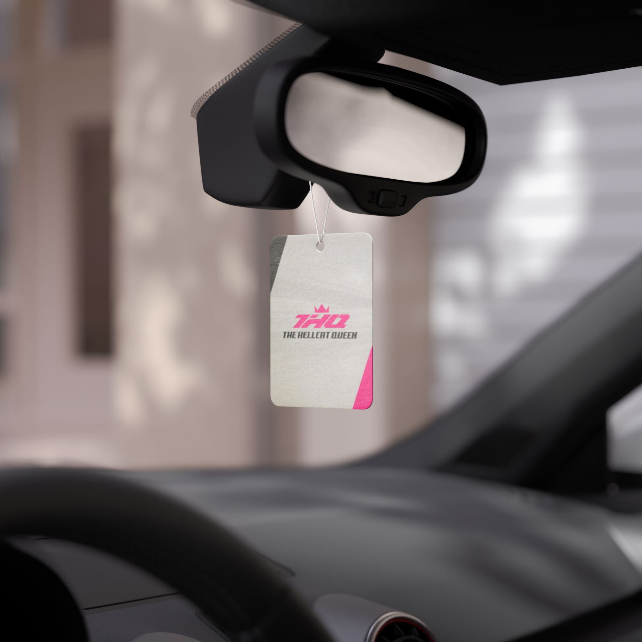 Car Air Freshener — 'The Hellcat Queen' Pink Logo